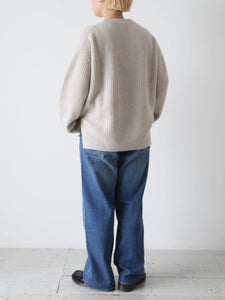 TOUJOURS (トゥジュー) リブステッチクルーネックビッグプルオーバー TOUJOURS リブステッチクルーネックビッグプルオーバー [VM43XK03] – CREER