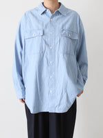 画像をギャラリービューアに読み込む, TOUJOURS ダブルポケットフィールドシャツ [HM44DS01]
