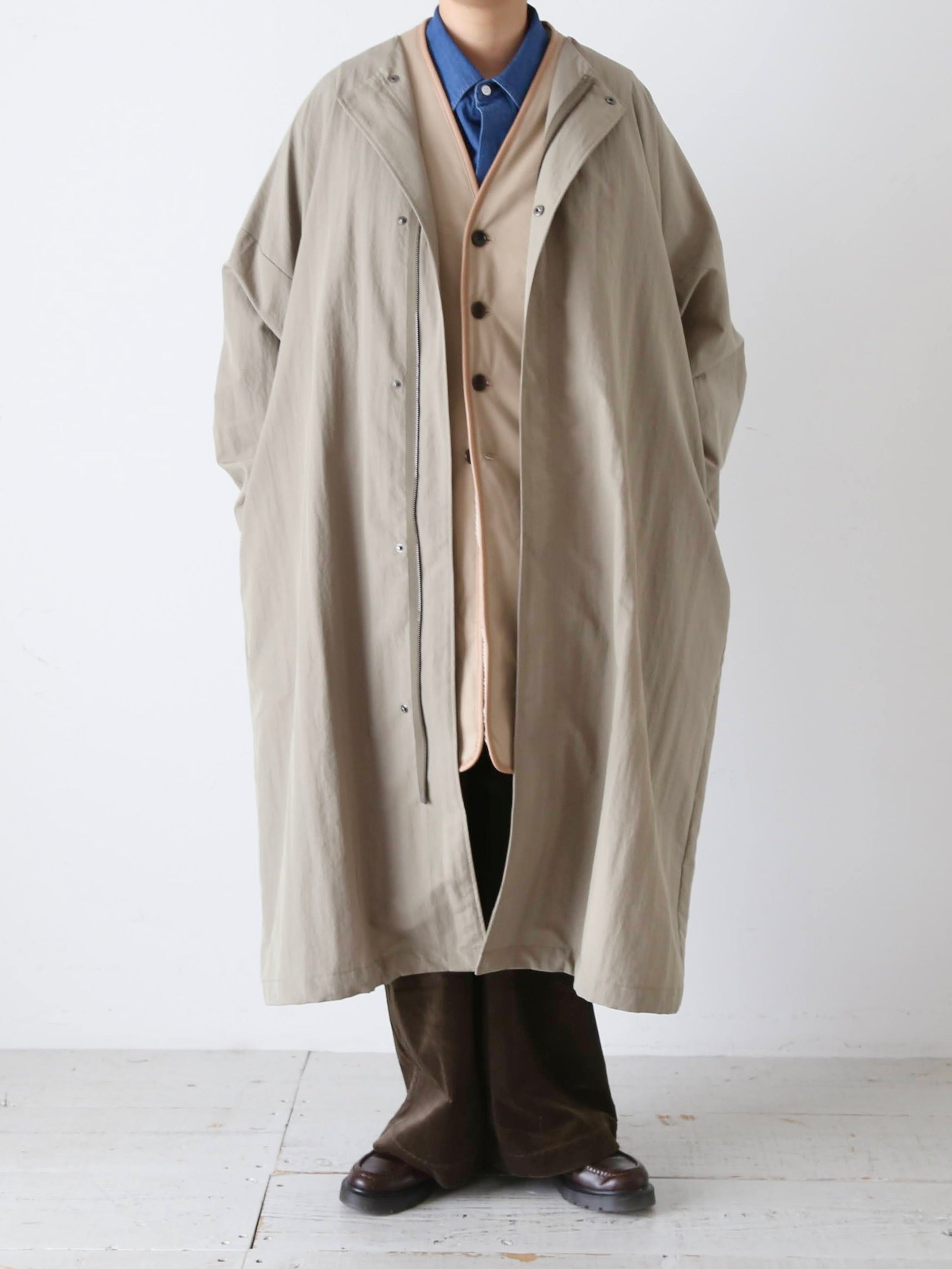 TOUJOURS リバーシブルパデッドライナーロングベスト [YM43NV04]