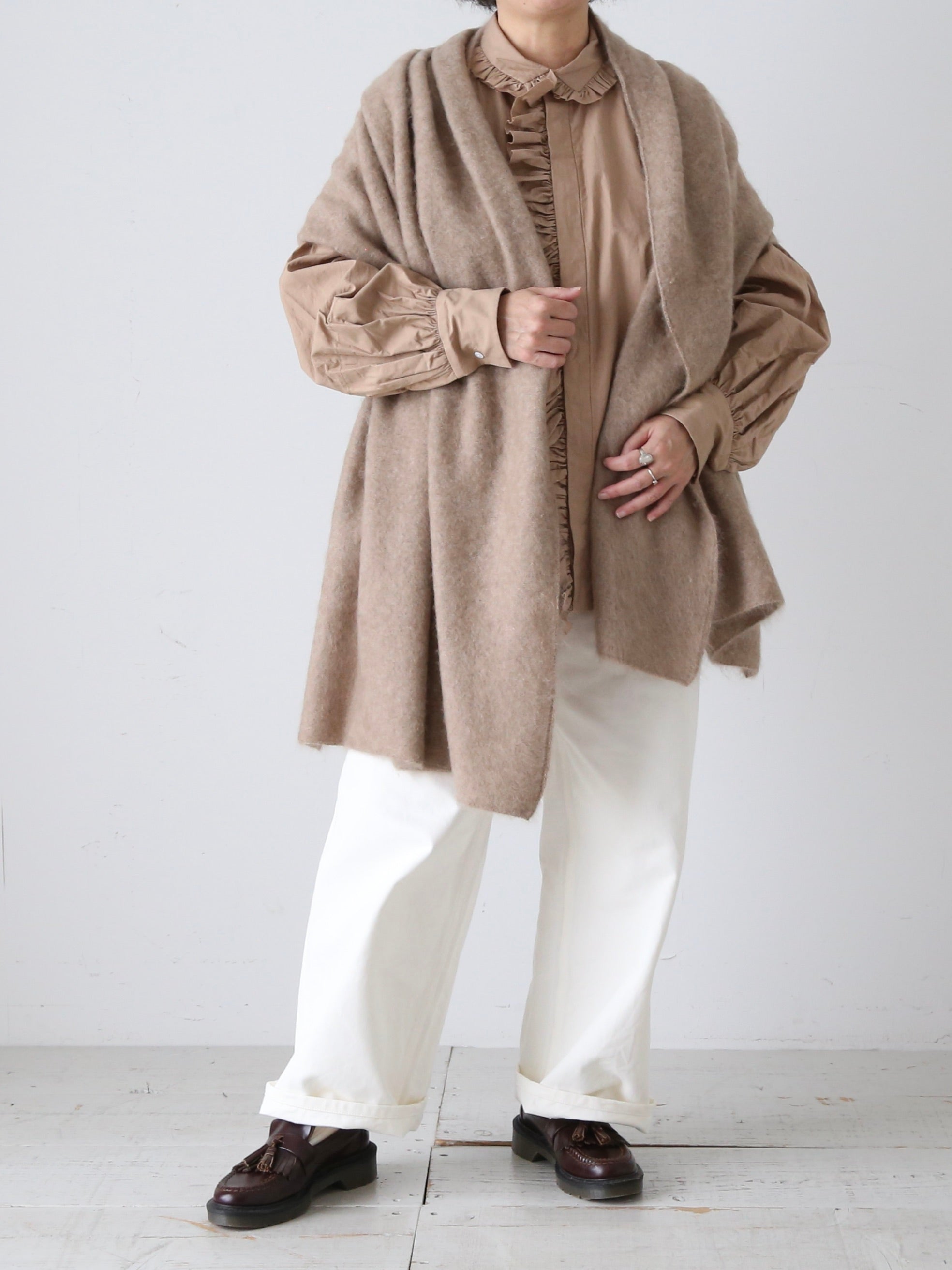 TOUJOURS ビショップスリーブラッフルワイドシャツ [AM45US01] – CREER