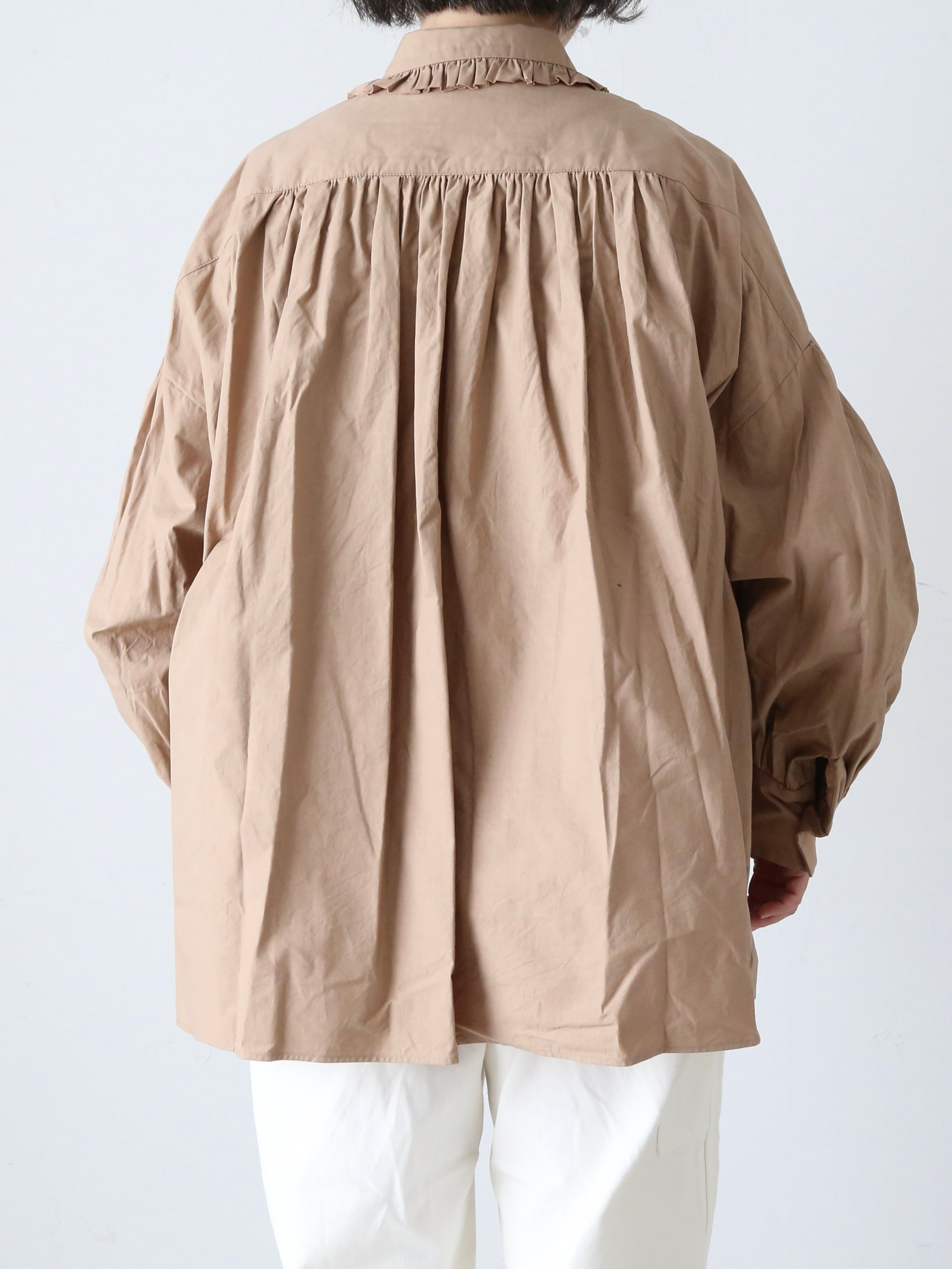 TOUJOURS ビショップスリーブラッフルワイドシャツ [AM45US01] – CREER