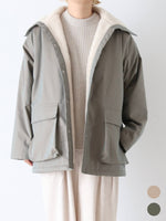 画像をギャラリービューアに読み込む, TOUJOURS ライニングボアハイネックジャケット [YM43NJ02]
