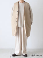 画像をギャラリービューアに読み込む, TOUJOURS リバーシブルパデッドライナーロングベスト [YM43NV04]
