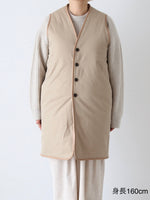 画像をギャラリービューアに読み込む, TOUJOURS リバーシブルパデッドライナーロングベスト [YM43NV04]
