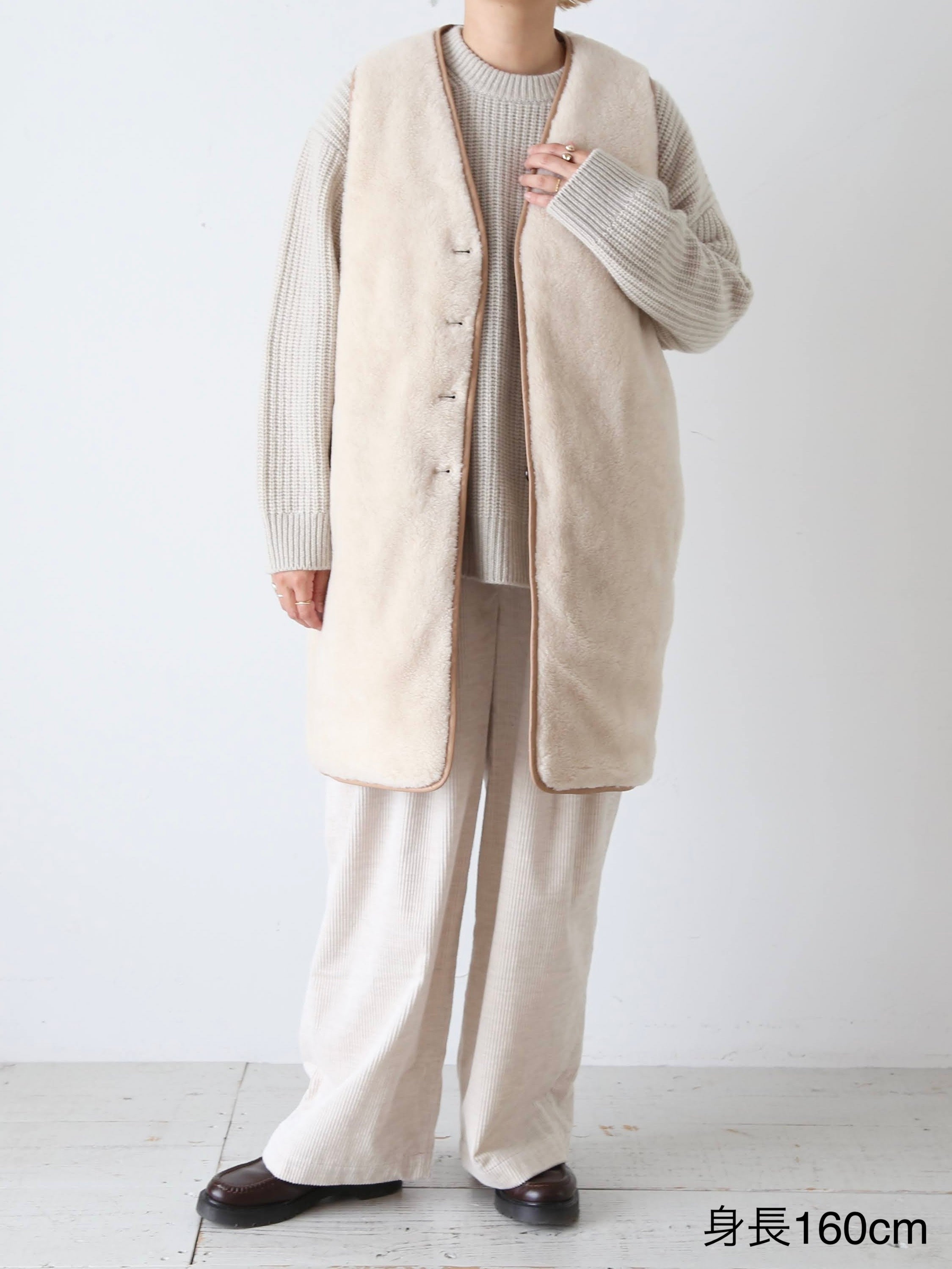 TOUJOURS リバーシブルパデッドライナーロングベスト [YM43NV04]