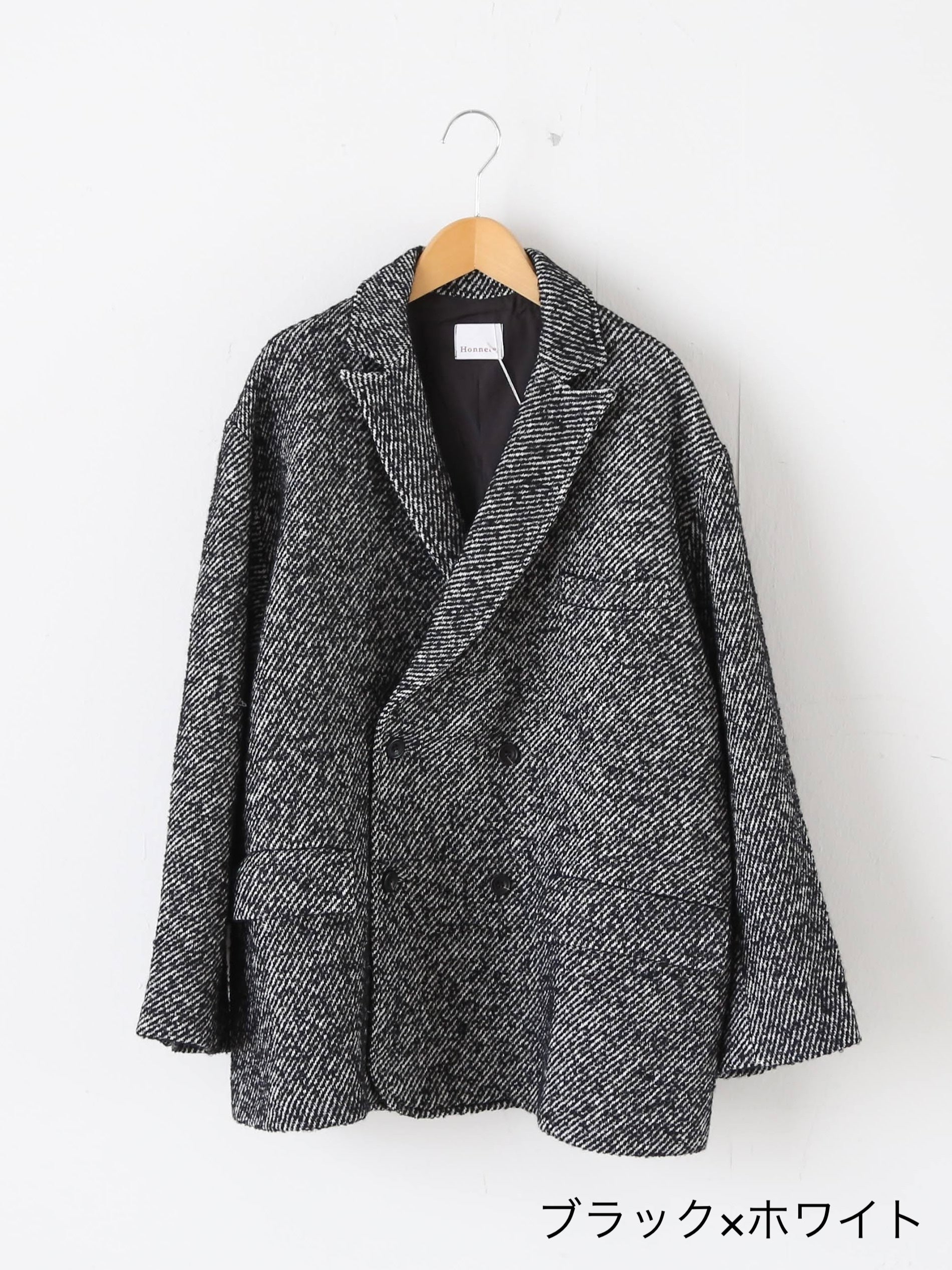 Honnete ダブルブレステッドオーバーフィットジャケット [HO-25AWJ13]