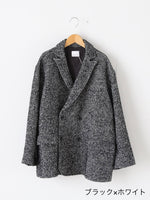 画像をギャラリービューアに読み込む, Honnete ダブルブレステッドオーバーフィットジャケット [HO-25AWJ13]
