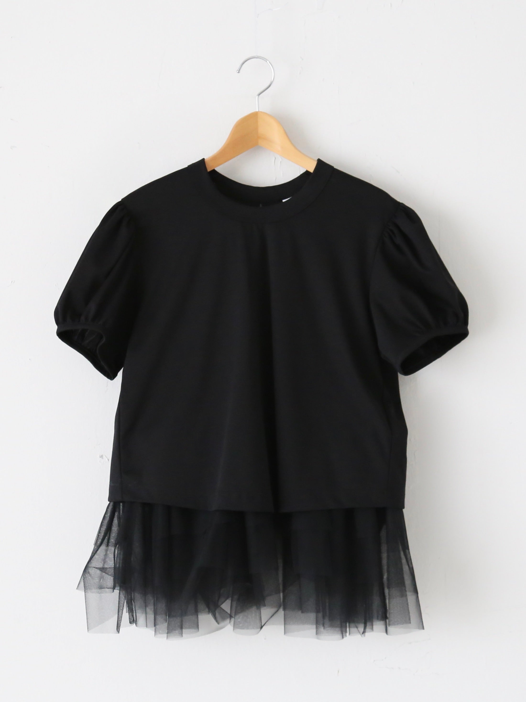 noir kei ninomiya チュールTシャツ QbOGm-m98030531854 