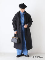 画像をギャラリービューアに読み込む, R&amp;D.M.Co- インディゴライトコーデュロイフリルカラーシャツ　[7677]
