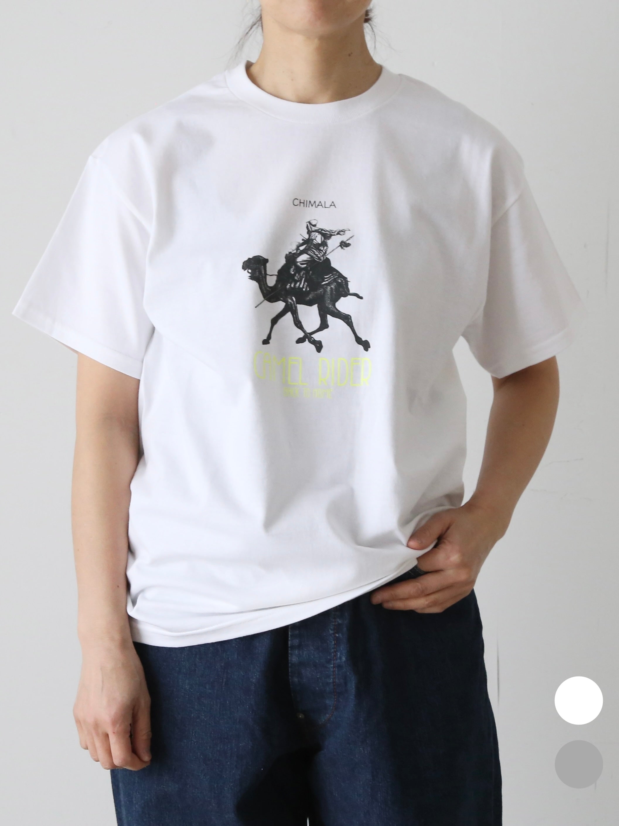 chimala チマラ ニューヨーク発 日本製 キャメルライダーTEE – CREER