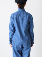 画像をギャラリービューアに読み込む, R&amp;D.M.Co- インディゴライトコーデュロイフリルカラーシャツ　[7677]
