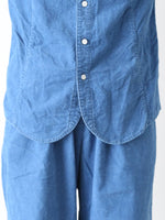 画像をギャラリービューアに読み込む, R&amp;D.M.Co- インディゴライトコーデュロイフリルカラーシャツ　[7677]
