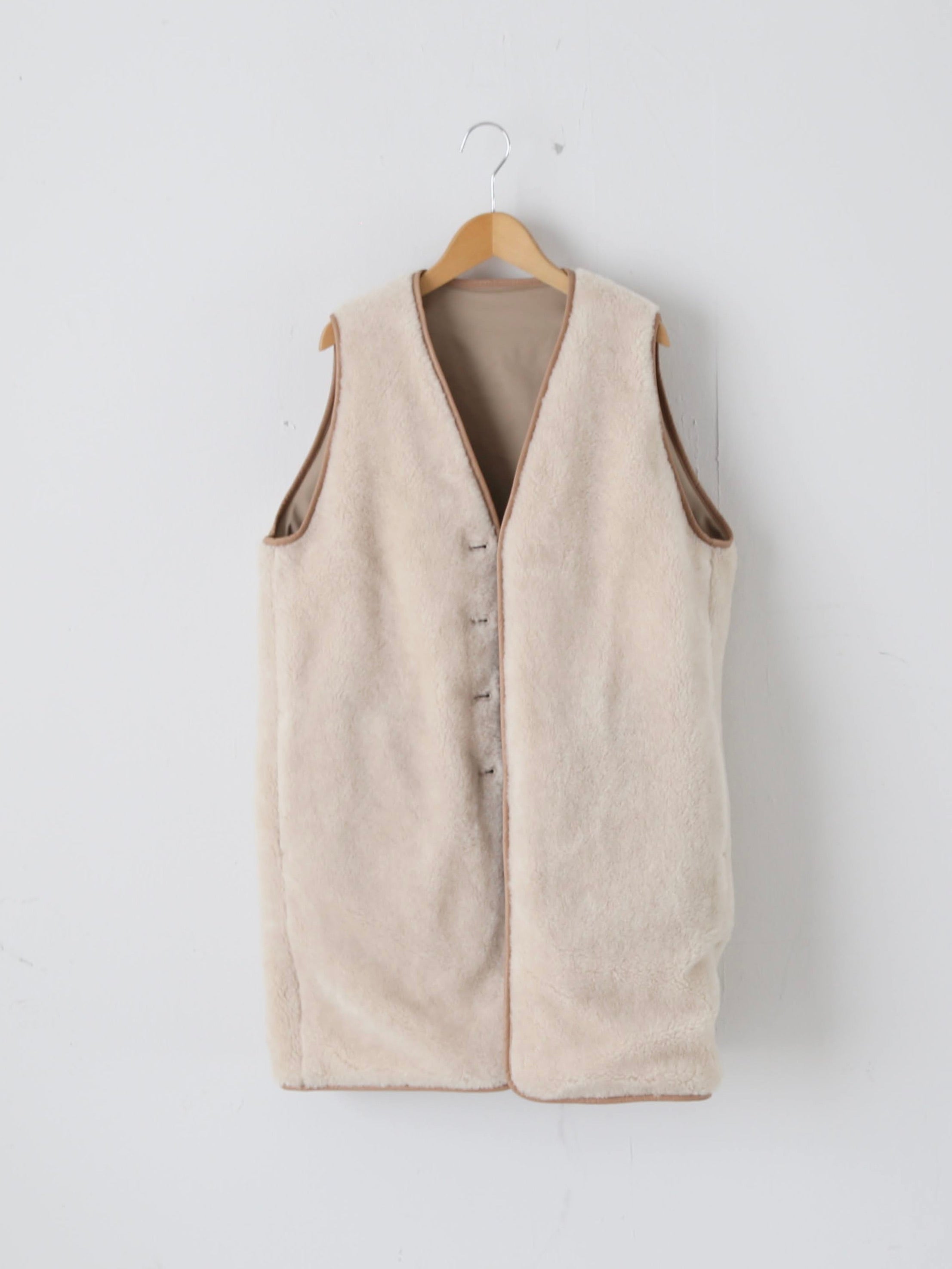 TOUJOURS リバーシブルパデッドライナーロングベスト [YM43NV04]