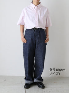 TOUJOURS ハーフスリーブ バギー ボタンダウンシャツ オックスフォード 