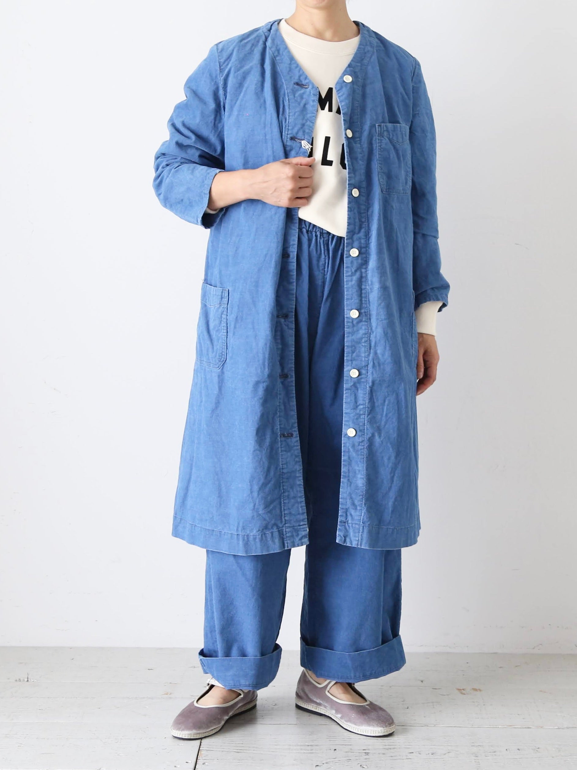R&D.M.Co- インディゴライトコーデュロイワークコート [7670]