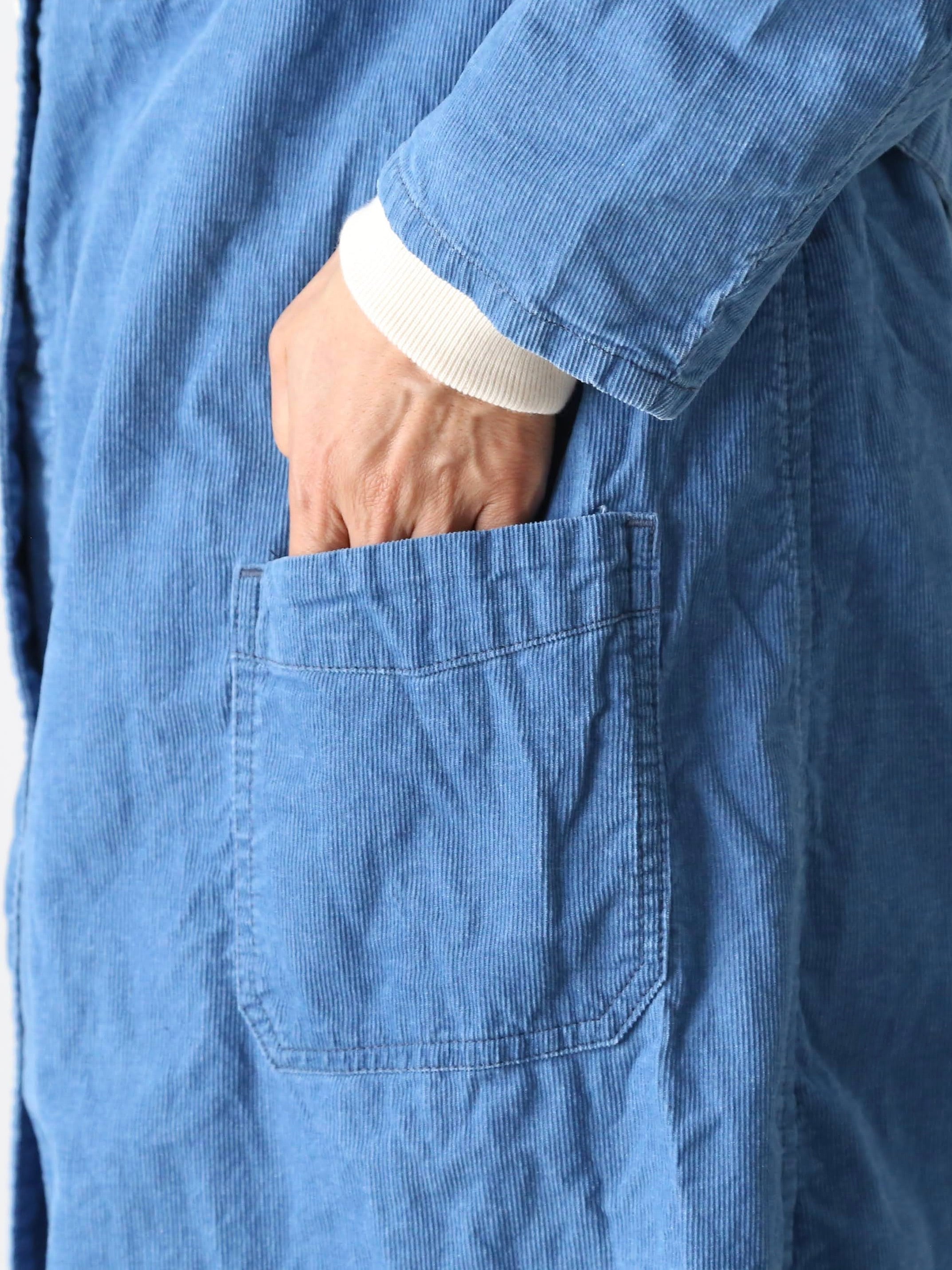 R&D.M.Co- インディゴライトコーデュロイワークコート [7670]