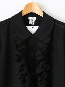 noir kei ninomiya エステルジョーゼットシャツ [3M-B015-051]