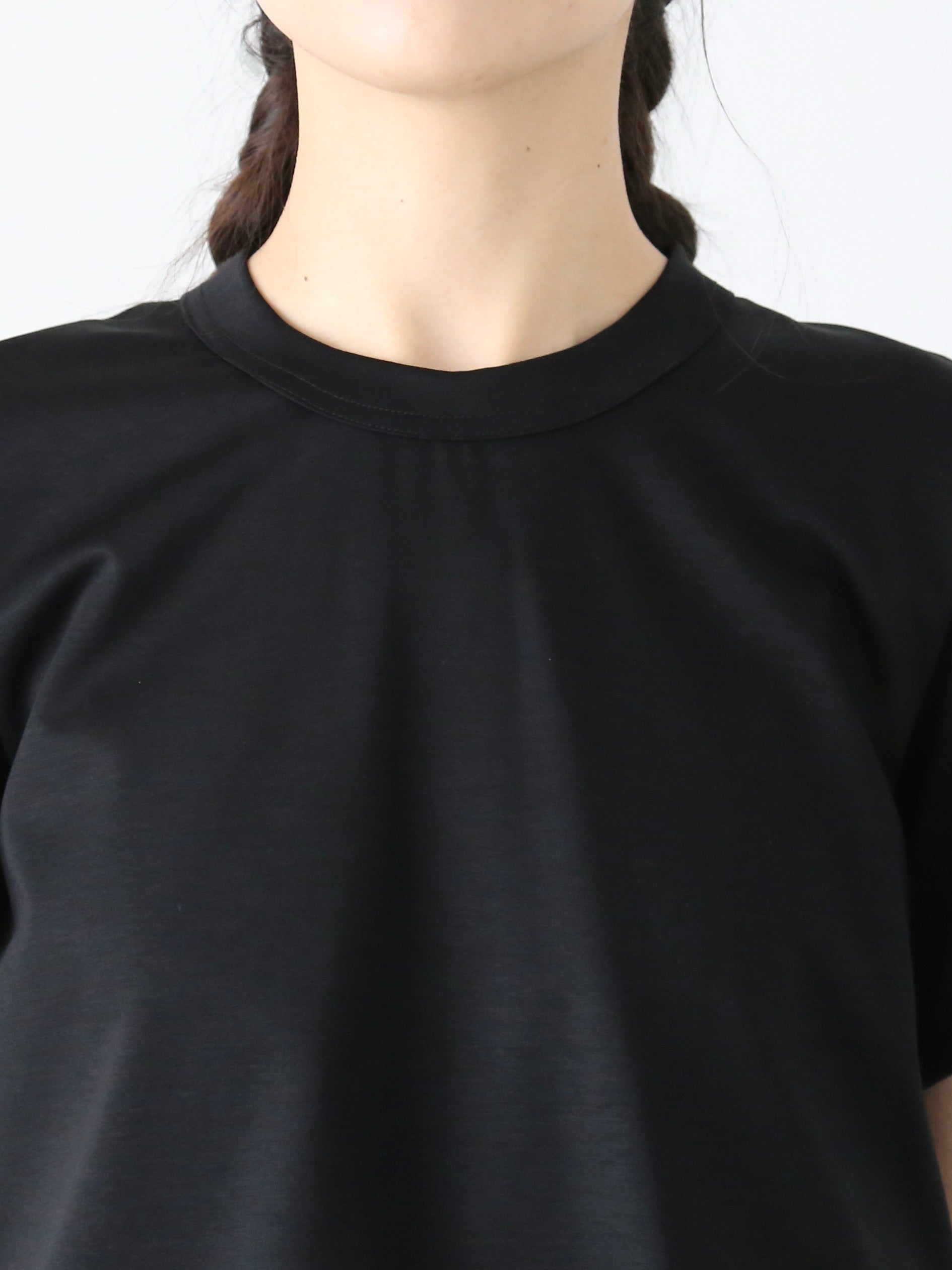 noir kei ninomiya 綿ポンチ×ナイロンチュールTシャツ [3M-T002-051]