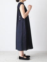 Load image into Gallery viewer, R&amp;D.M.Co- Flower Scallop Sleeveless Dress [5698]

