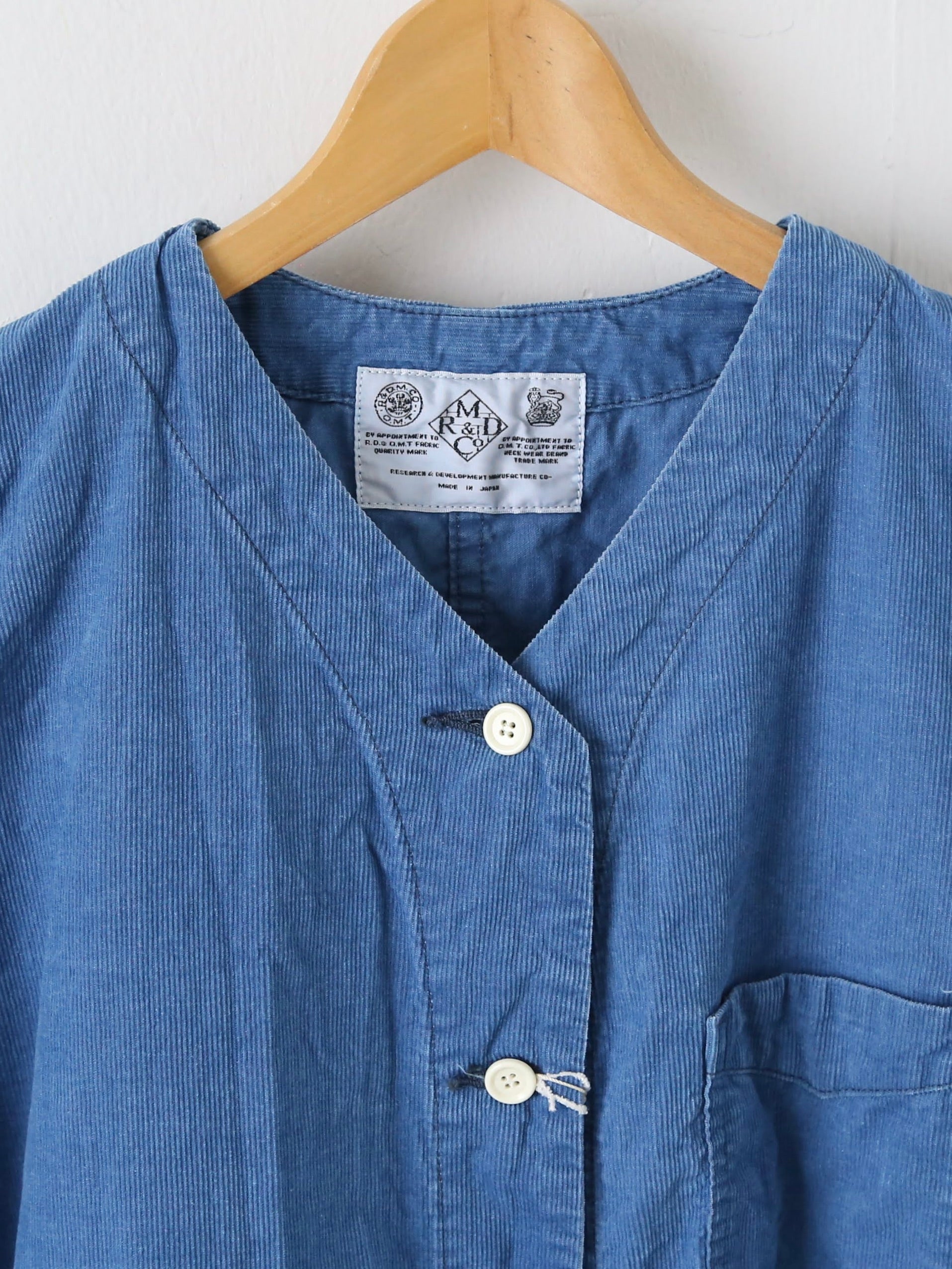 R&D.M.Co- インディゴライトコーデュロイワークコート [7670]