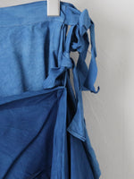 画像をギャラリービューアに読み込む, tao 綿リネンクロスMIX 藍染スカート [TM-S002-051]
