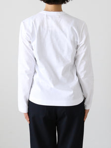 PLAY COMME des GARCONS ロングスリーブTシャツ(ホワイト×ブラック) [AX-T120-051]