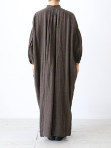 suzuki takayukiペザントドレス　カーキ スズキタカユキ suzuki takayuki peasant dress/カーキ リネン