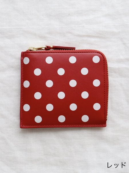 Wallet COMME des GARCONS ポルカドットプリント（L字）[8Z-E031-051]