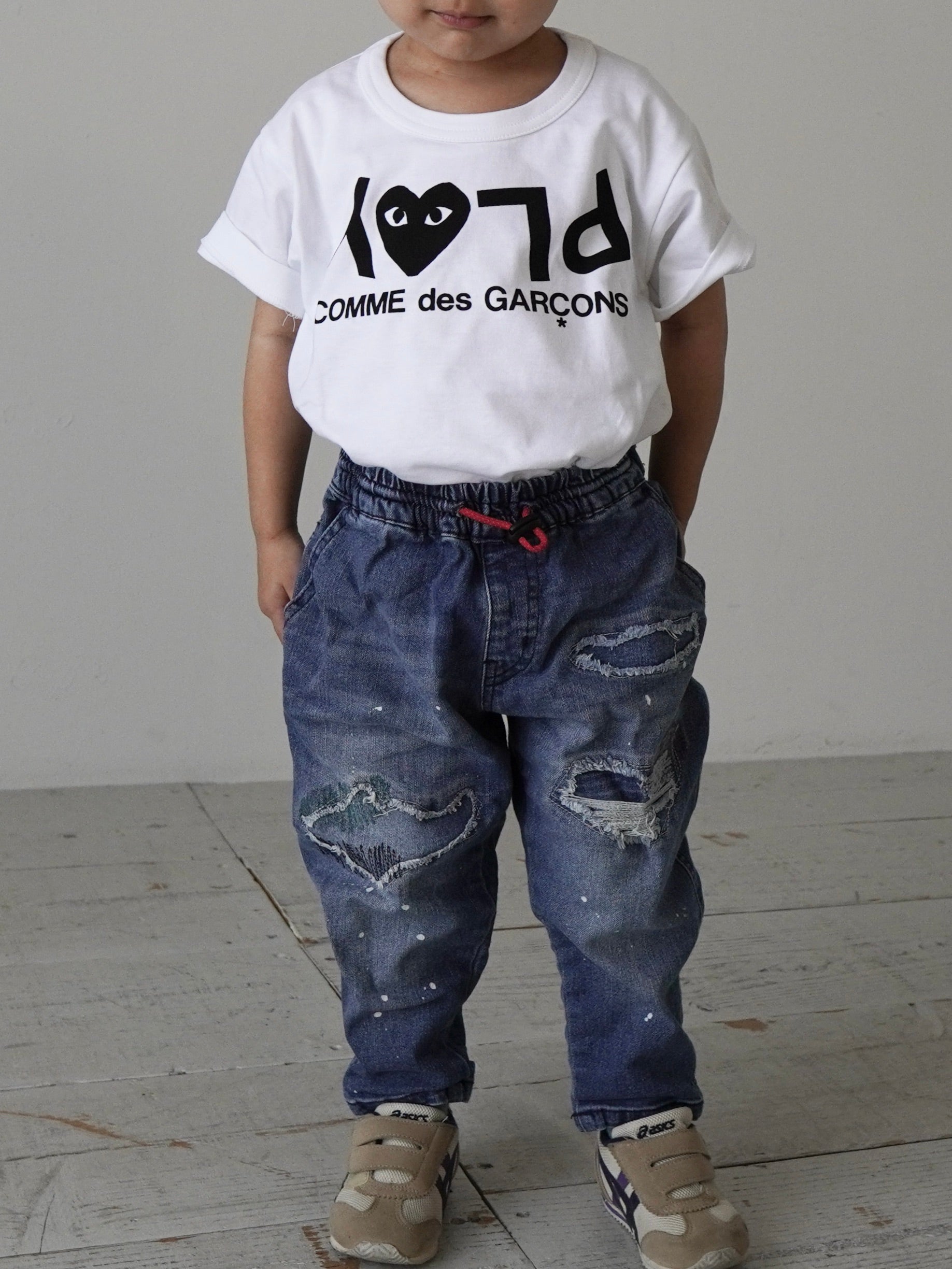 PLAY CDG KIDS' LOGO T-SHIRT キッズTシャツ [AZ-T567-100]