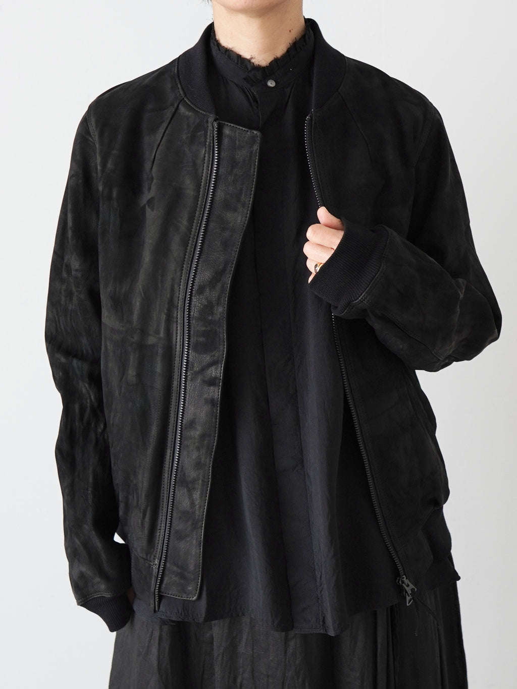 ネット販売品 towavase リネンコート ダブル レザー ジャケット