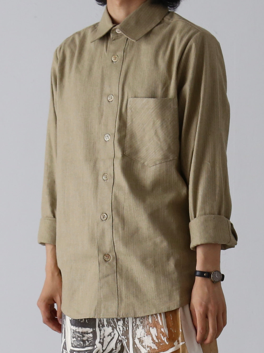 身幅53cmFRANK LEDER ウールシャツ - シャツ