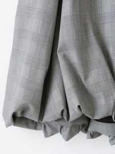 noir kei ninomiya チェック柄ウールトロビッグカラージャンパースカート [3K-A002-051]