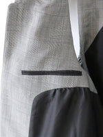 画像をギャラリービューアに読み込む, noir kei ninomiya チェック柄ウールトロビッグカラージャンパースカート [3K-A002-051]
