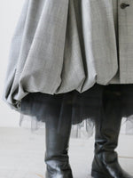 画像をギャラリービューアに読み込む, noir kei ninomiya チェック柄ウールトロビッグカラージャンパースカート [3K-A002-051]
