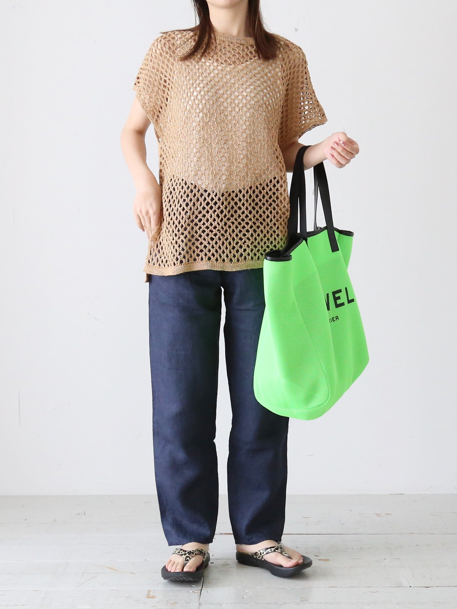 enrica 透かし編みフレンチスリーブ [knit103]