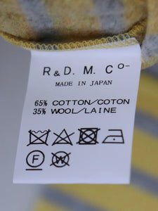 R&D.M.Co- ブラッシュドバックボーダードロップショルダーシャツ [5112]